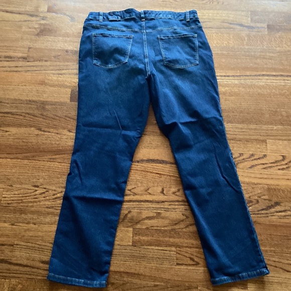 Talbots high waist straight leg dark wash jeans stretch size 16w nice preloved - Picture 4 of 11